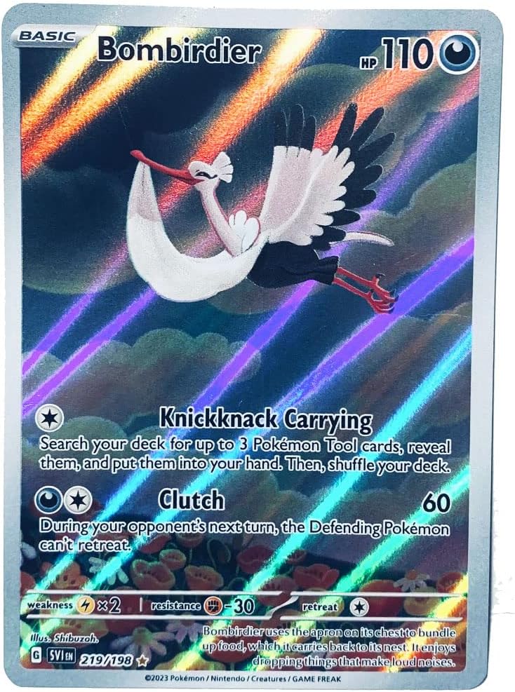 Pokemon Bombirdier 219/198 Scarlet & Violet Illustrator Rare