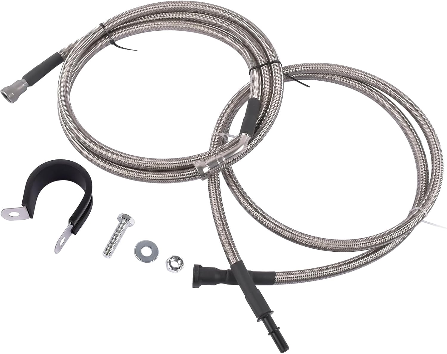 GELUOXI Flexible Stainless Steel Braided Fuel Lines Replacement for Chevy Trailblazer 4.2L 2005-2009 GMC Envoy Rainier 2005-2007 819-814 12658354