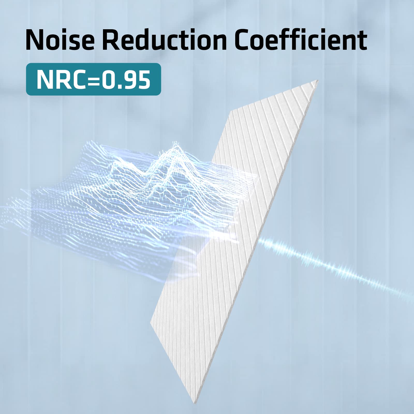 DrKlang 3 Pack Sound Proof Panels for Walls, 47.2" x 23.6" x 0.36" Acoustic Panels in Right Diagonal Slotting, Wall Sound Absorbing Panels to Reduce Echo and Noise for Home and Office- White
