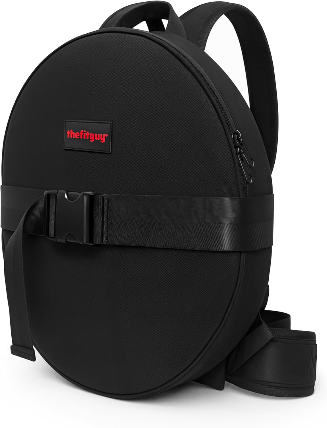 Weighted Backpack for Gym Weight Plate - for Pushups, Calf Raises, Squats, Wear on Back or Front, Fits Up to 17.5” Diameter, 2.5” Thick Plate, Padded Straps & Secure Buckles - For Home & Gym