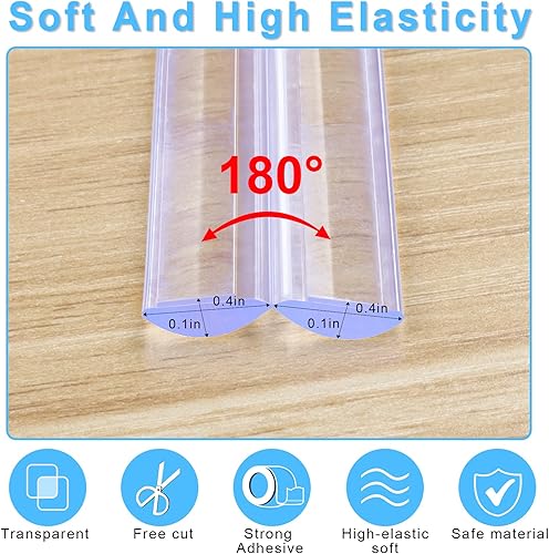 Miniatura 4 de Protector de esquina a prueba de bebés, protectores de esquinas transparentes, protector de esquinas para muebles y bordes de seguridad, protector