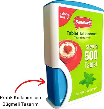 Sweetwell Stevia Tablet Sweetener 500 Tablets x 2 Zero Calories