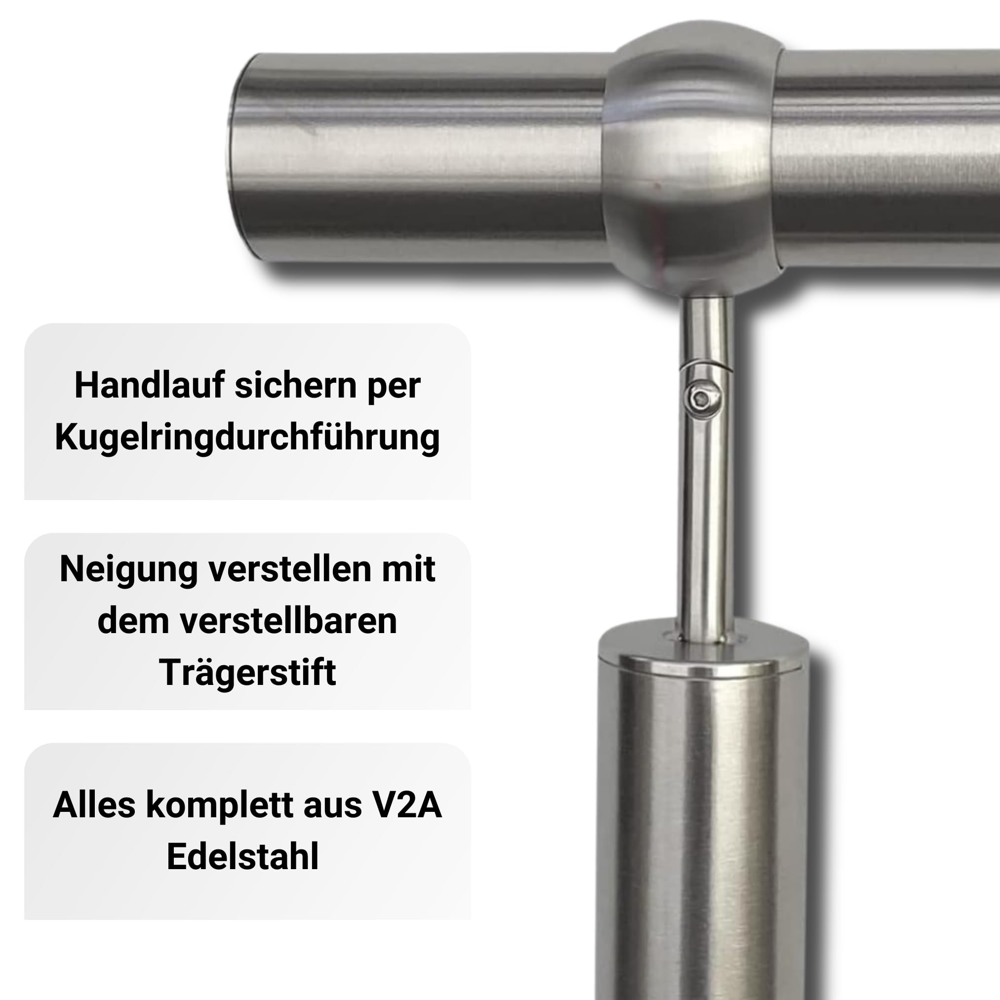 Edelstahl Geländer Handlauf Treppengeländer Balkongeländer bis 6m V2A