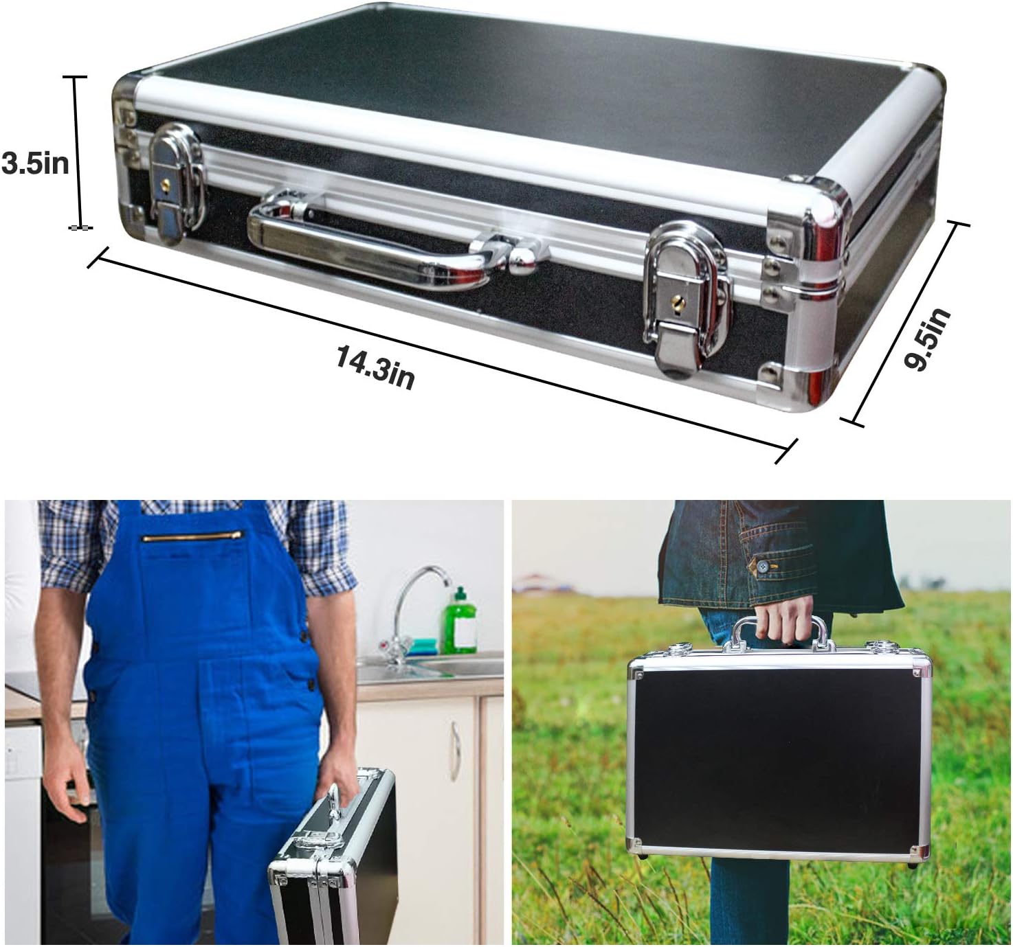 Uр Tо 40% оƒƒ Battery Organizer Storage Case,Aluminum Hard Lockable Organizer Case,with Battery Tester BT-168, Can Hold 142 AA.AAA. AAA. C.D.9v.3v Lithium Batteries (Not Includes Batteries)