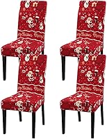 Vista 18 de JQinHome 6 fundas protectoras para sillas de comedor, de alta elasticidad, extraíbles y lavables, para el hogar, fiesta, hotel, ceremonia de boda