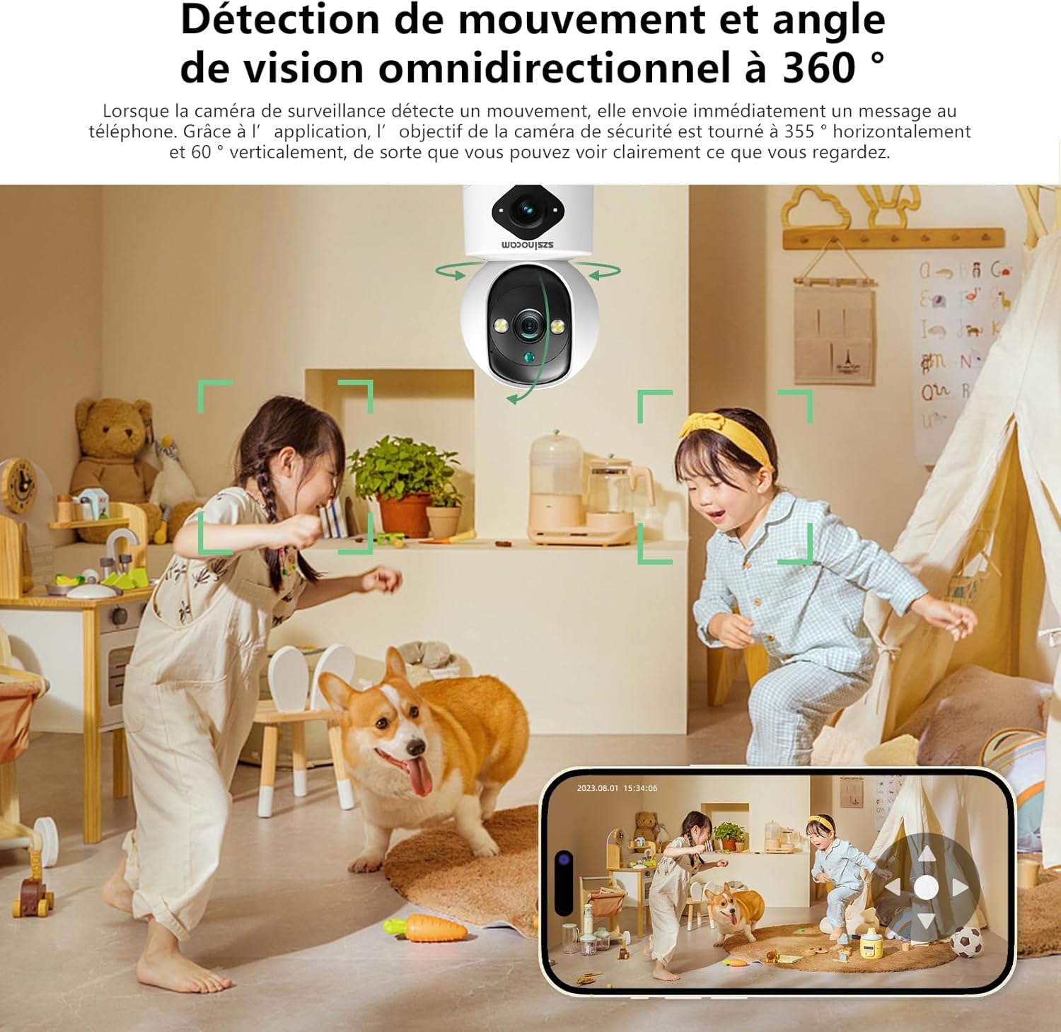 Three night vision modes: infrared, color, and intelligent