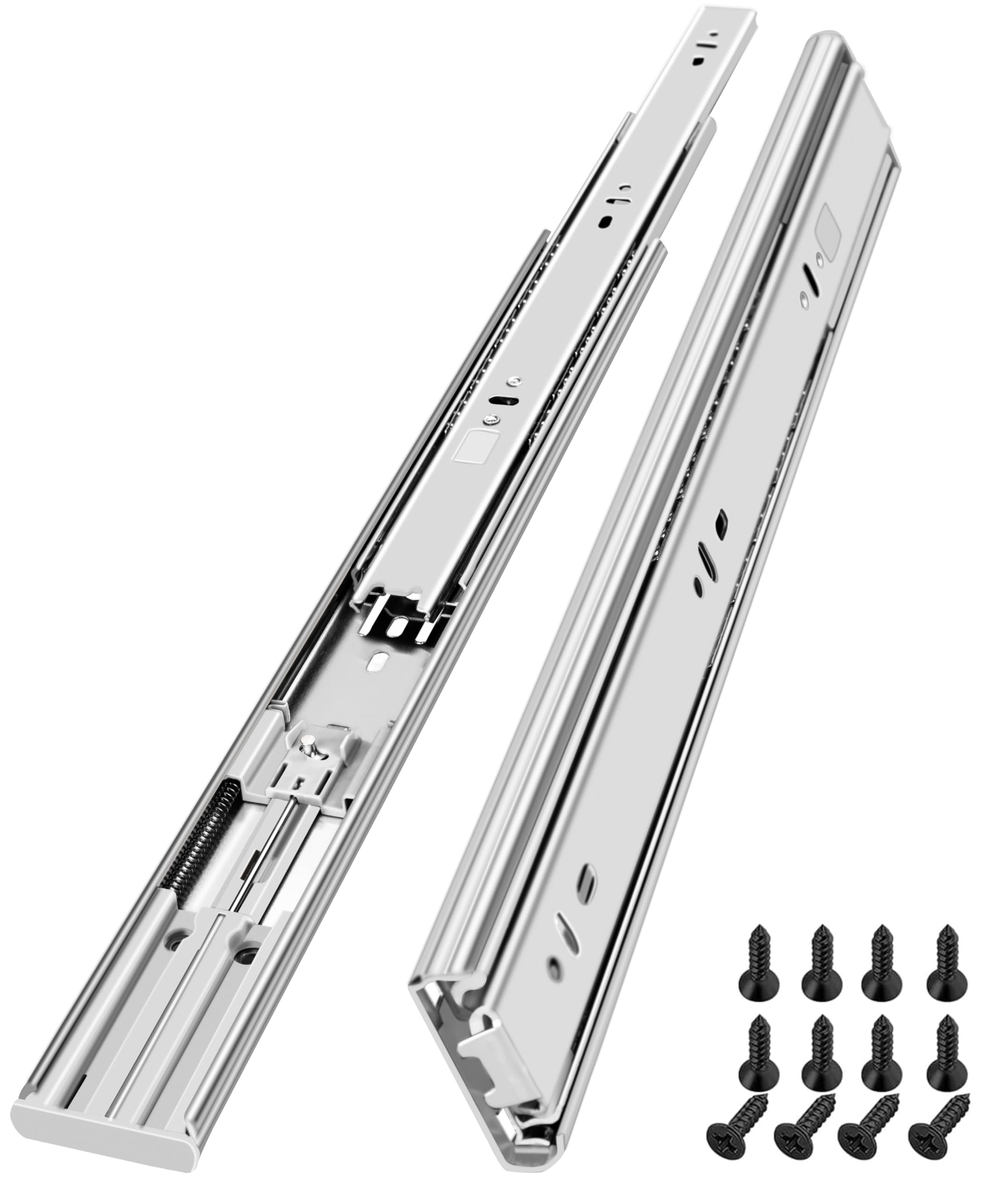 HLC 250mm Soft Close Drawer Runners Cabinet Drawer Slides Heavy Duty 45kg Load Capacity Full Extension Ball Bearing Self Close Slides for Kitchen Cabinet,Bedstand Drawers,Side Mount(1 Pairs,2 Pcaks