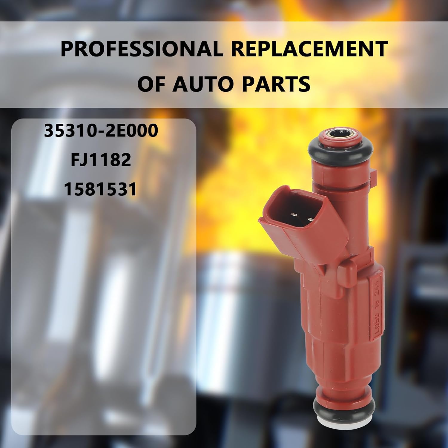 35310-2E000 Fuel Injectors (Set of 1) Compatible with Hyundai 1.8 Elantra 2011-2016 Compatible with Kia Forte 2014-2016 1.8L (12 Holes) for # FJ1182 1581531