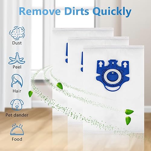 Vista 5 de Improvedhand Paquete de 10 bolsas de repuesto 3D Airclean para Miele GN bolsas de aspiradora compatibles con Miele Classic C2 C3 S2 S5 S8 S400
