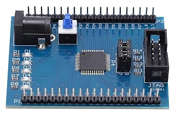 XC9572XL Development Board, CPLD Learning Experimental Test Printed Circuit LCD Dot Modules Plate Accessory Replacement with 4 Programmable LED