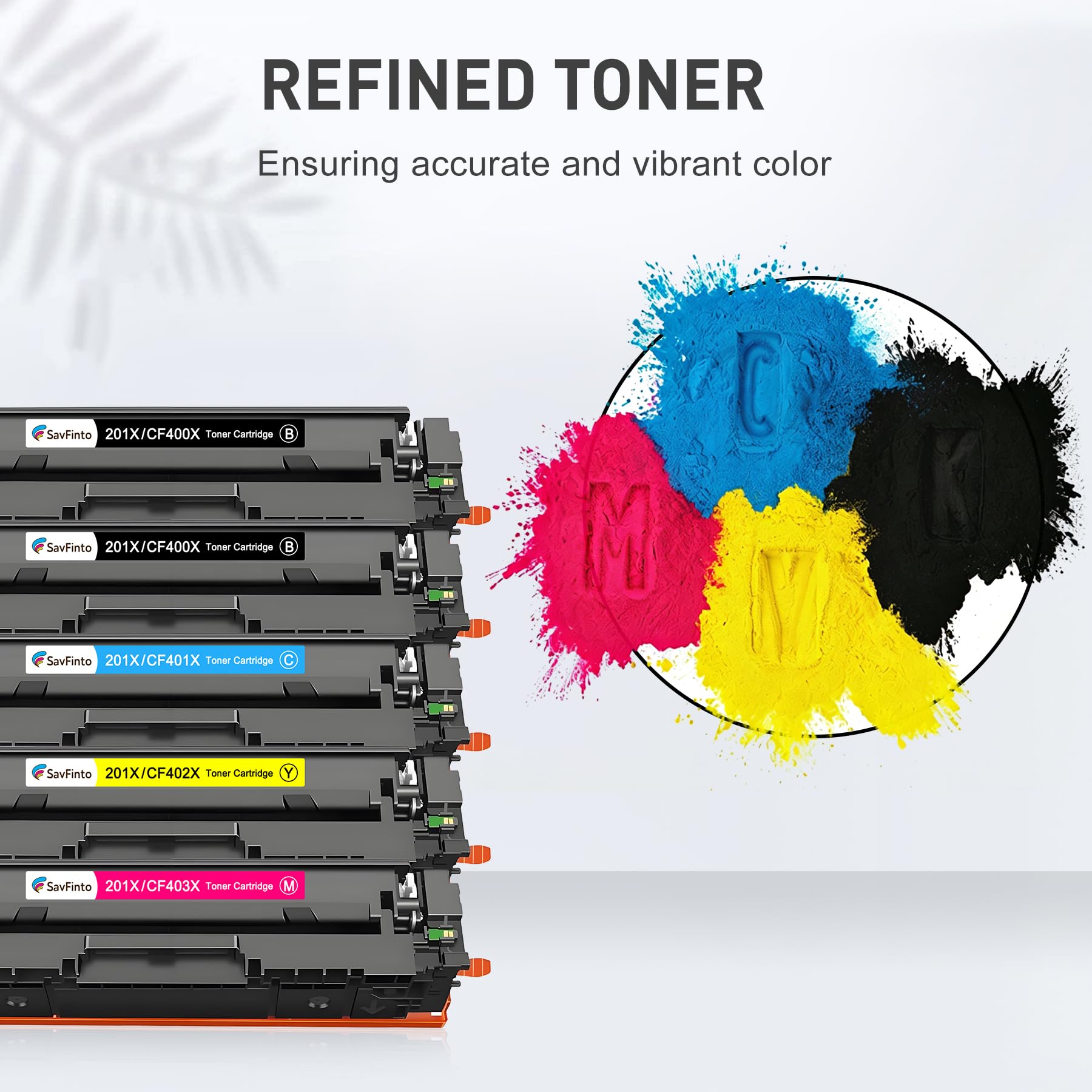 201X Toner Zamiennik HP 201X CF400X 201A CF400A Multipack Toner kompatybilny z HP Color LaserJet Pro M252n M252dw MFP M277dw M277n M274n M277c6 (5 sztuk)