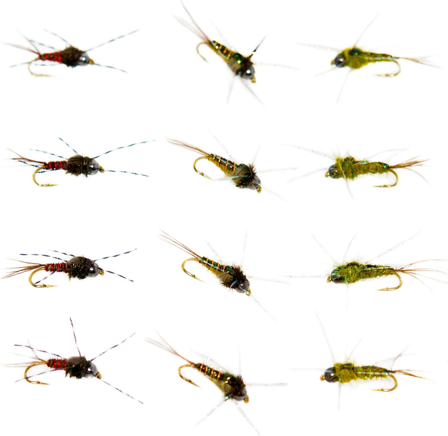 Outdoor Planet 12 Anato May Hare's Ear Mayfly Nymph Flies/Wet Flies for Trout Fly Fishing Flies Lure Assortment : Sports & Outdoors