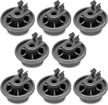 Upgraded 4581DD3003B Dishwasher Lower Dishrack Roller Assembly Repalcement for LG Dishwasher Bottom Dish Rack Wheels 4581DD3003C 4581DD9002B 4502960 PS12075858 AP6231149 1372292 (8pcs)