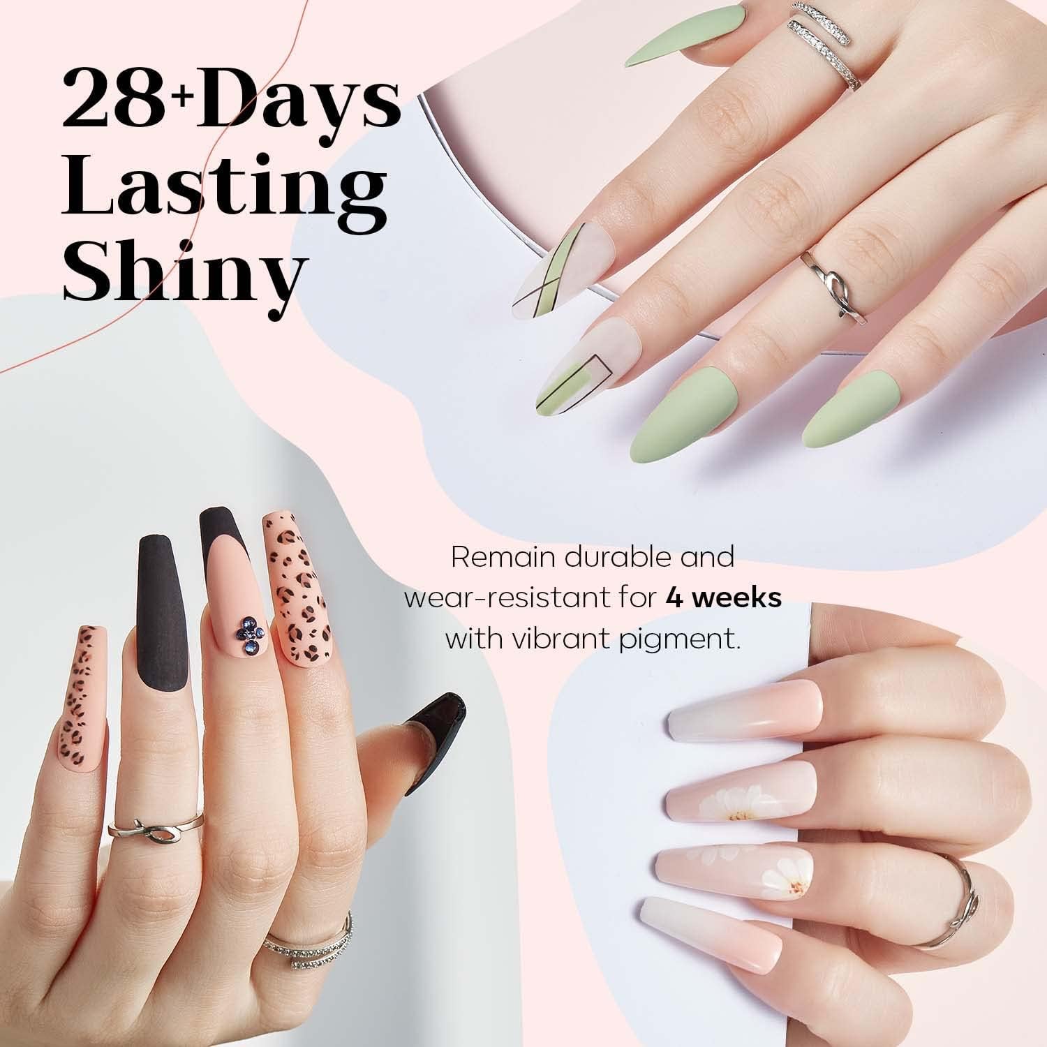 modelones Kit Uñas Semipermanentes 35Pcs 12 Colores Pintauñas Semipermanentes con Lampara Uñas 48W Kit Manicura Semipermanente Base y Top Coat