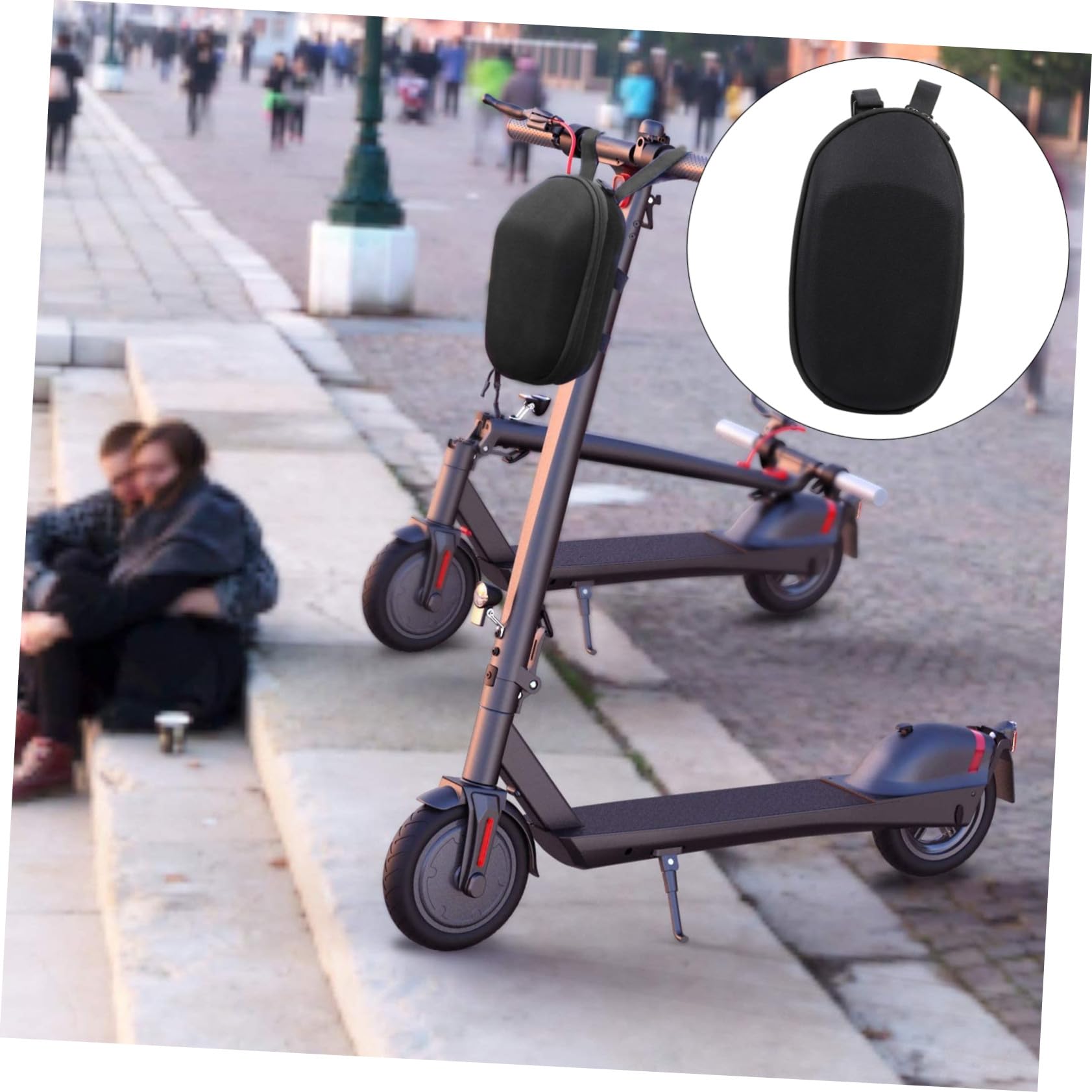 VICASKY Borsa da Manubrio per Bici in Pvc, Capacità 1-2l Cerniera Resistente, Leggera per Uscite All'aperto in Bicicletta