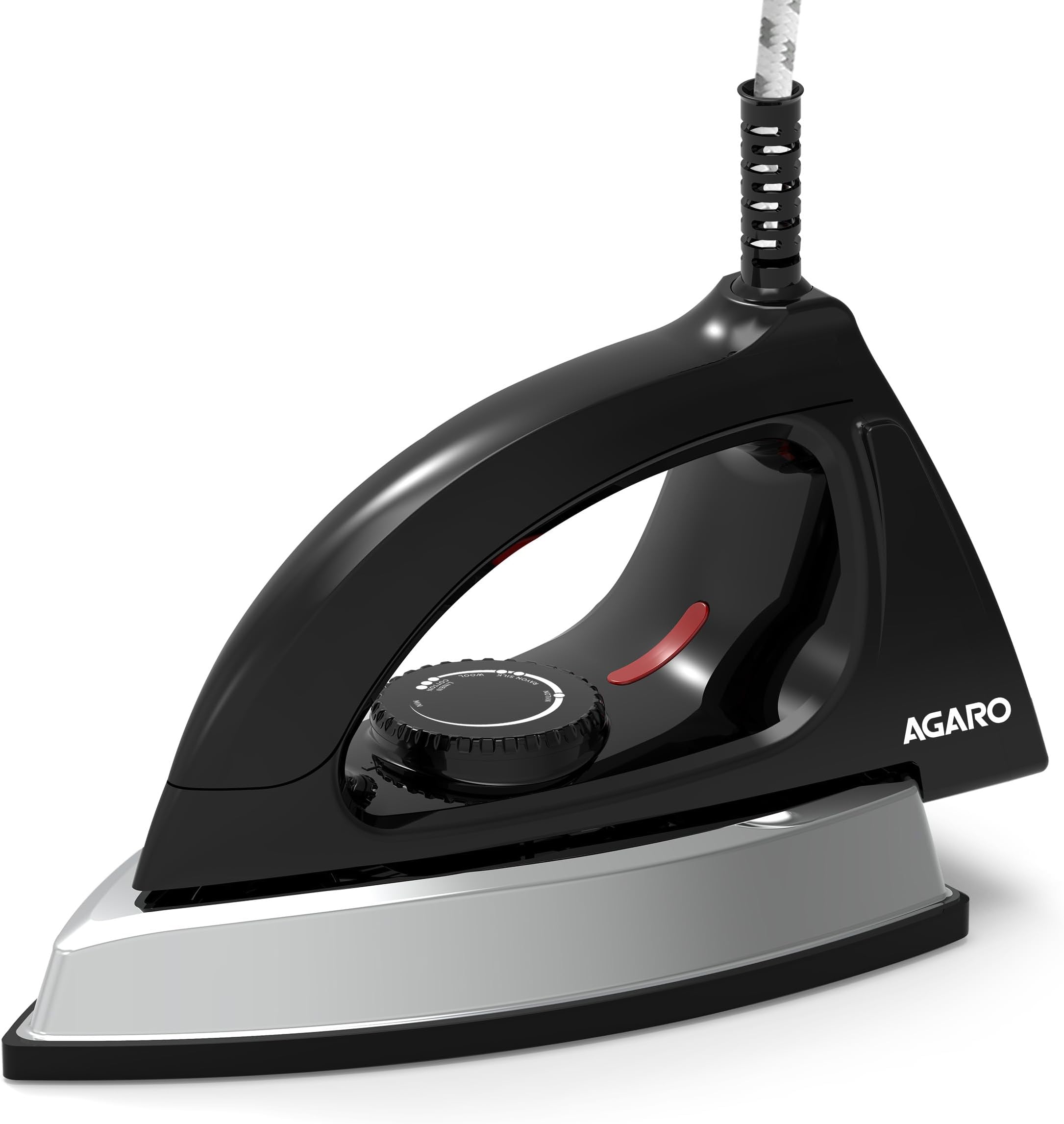 Stainless Steel Regal Heavy Weight Electric Dry Iron, 1000W, Non- Stick Coated Heavy Sole Plate, Removes Wrinkle, Creases, Black, 1000 Watts