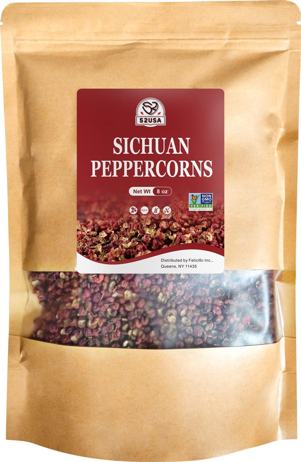 52USA Szechuan Peppercorns(8OZ), Sichuan Red Peppercorns, Tingly