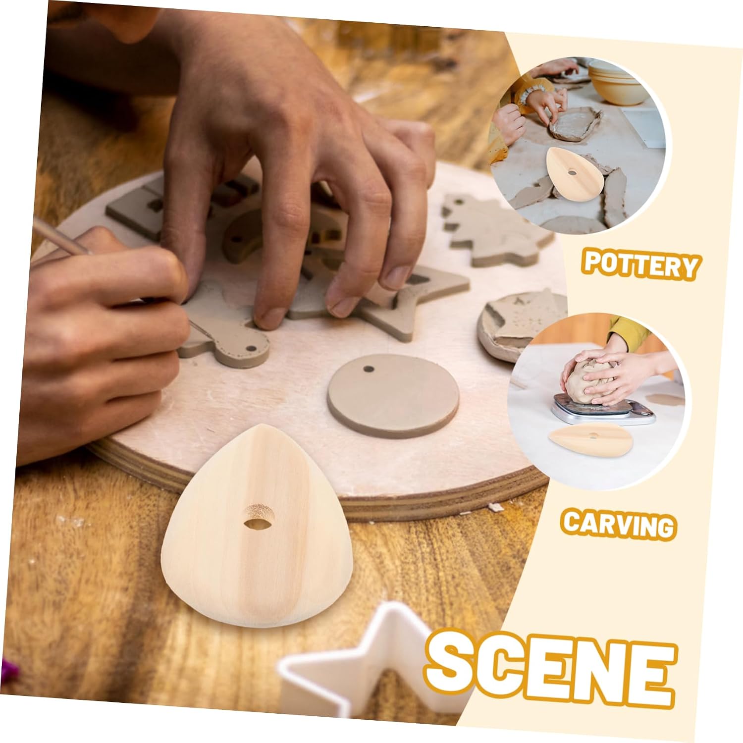 LOLIPPYY Pottery Sculpting Tool Clay Carving Kit Durable and Comfortable Grip for Pottery Crafts Versatile Clay Sculpture Tool for Carving Shaping and Modeling