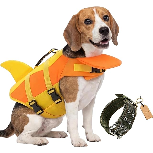 Chaleco Salvavidas para Perros con Flotador para la Barbilla; Tallas XS y XXS; Ideal para natación; Incluye…