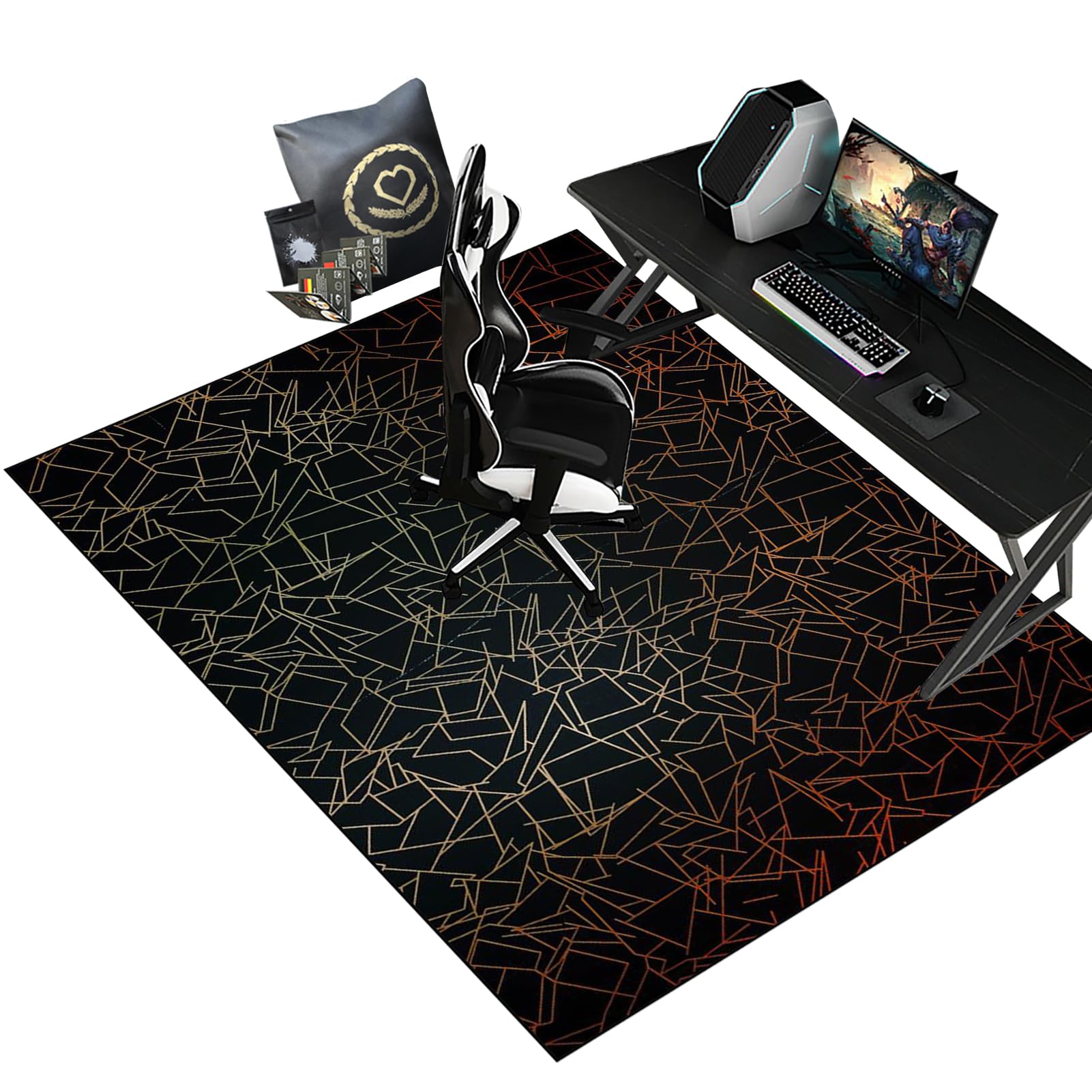 Tapis de protection de sol contre l'usure des roulettes de chaise de bureau