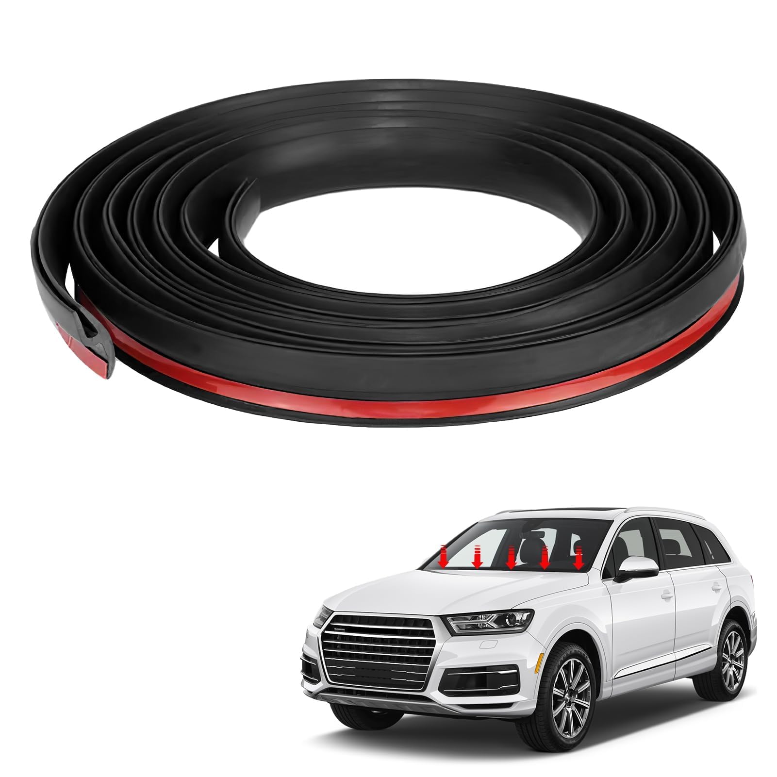 1x2M Windshield Sealing Strip for Abarth 595 Abarth 500 Abarth 124 Spider,