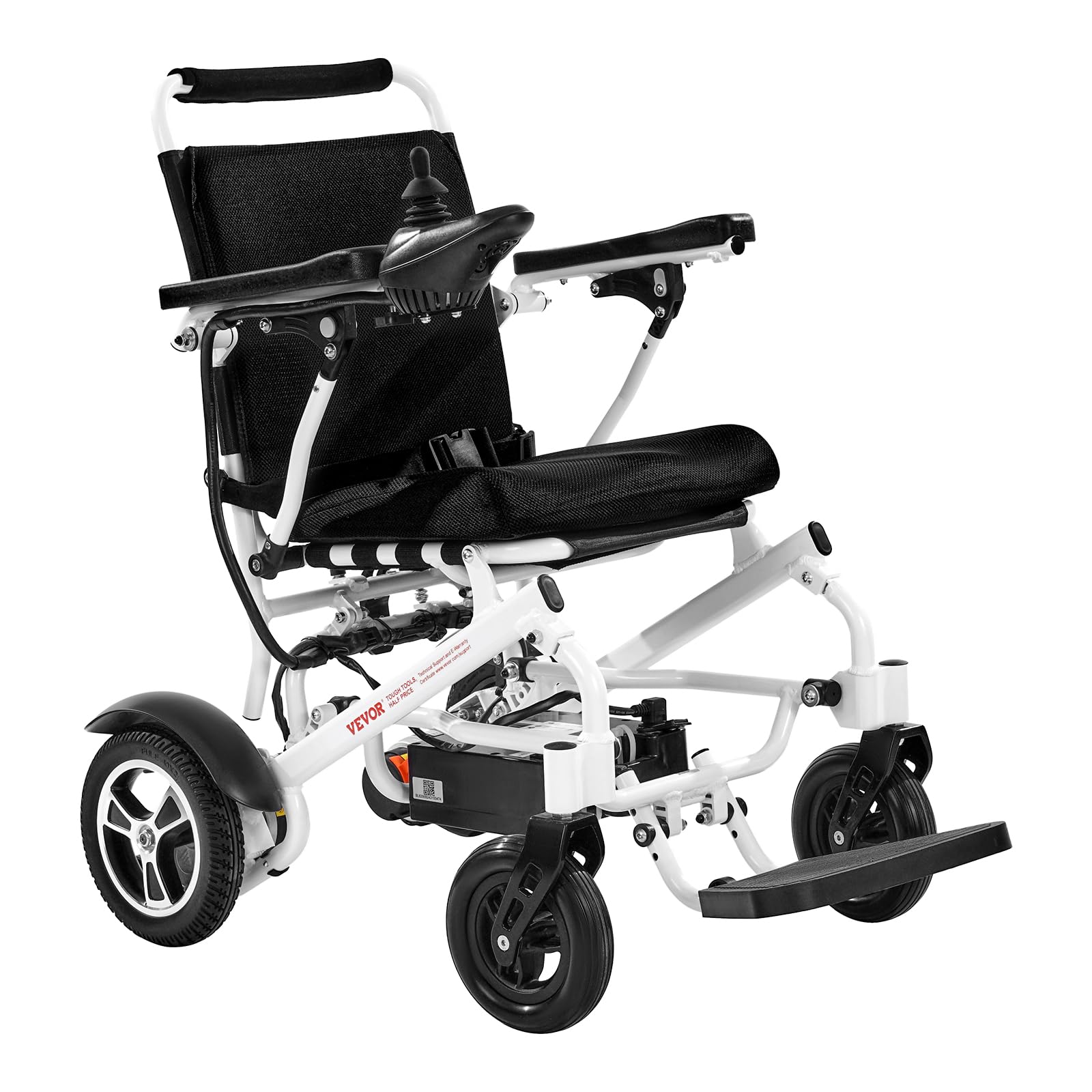 VEVOR Silla de Ruedas Eléctrica para Adultos Capacidad de 136 kg Plegable Ligera Motorizada Autonomía de 21 km Ajuste de 5 Velocidades Todoterreno Portátil para Personas Mayores, Discapacitadas