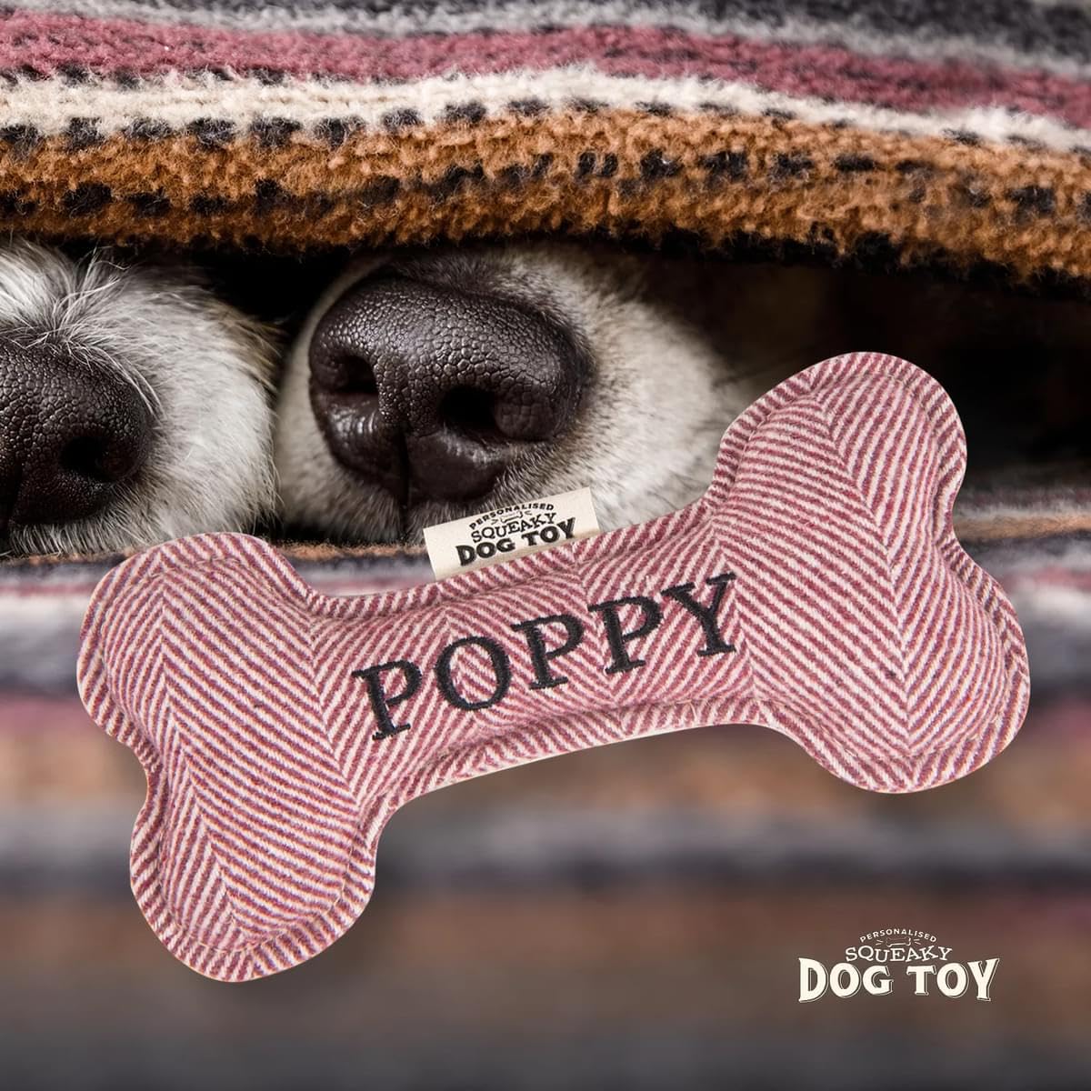 History & Heraldry Squeaky Dog Toy (Poppy), Natural - Image 2