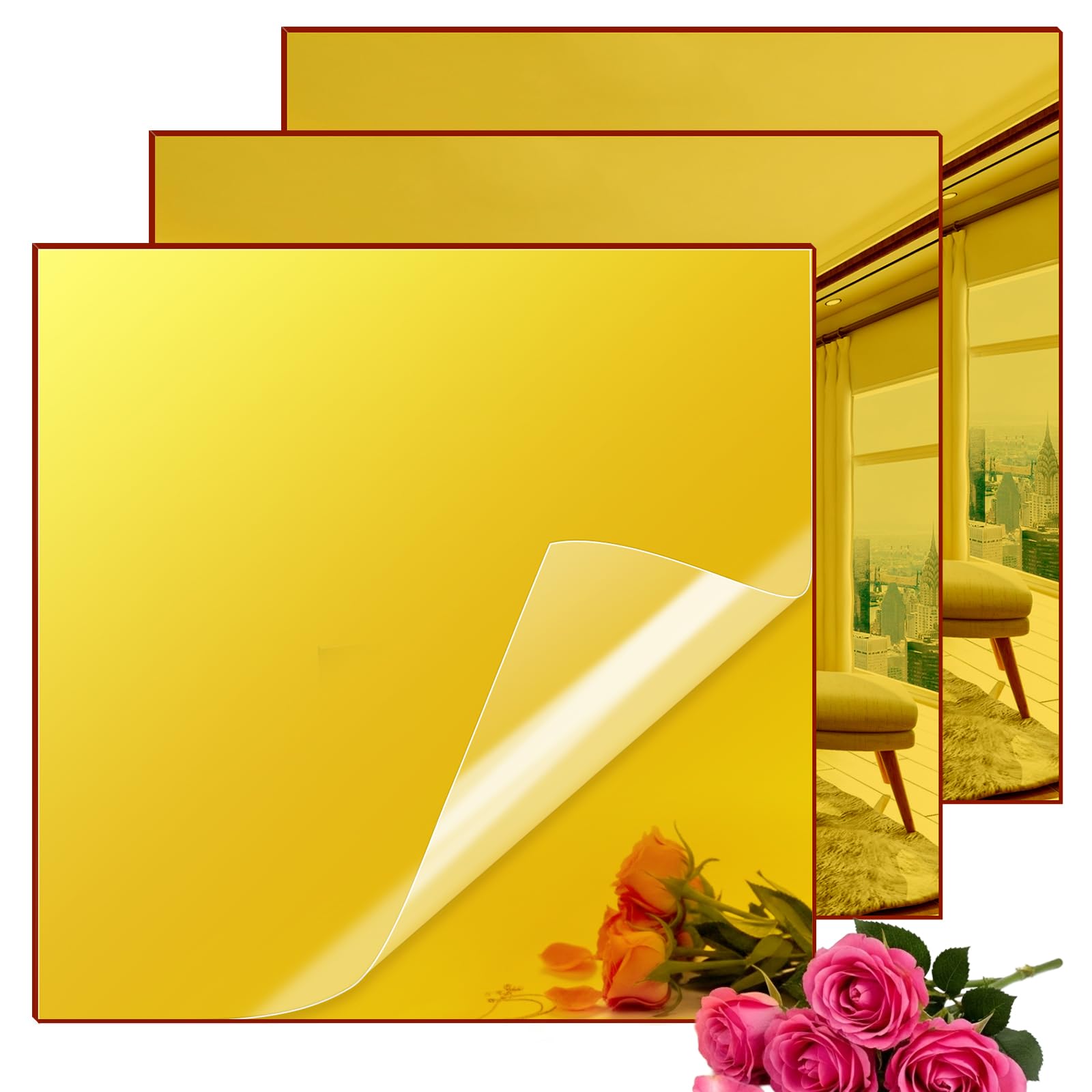 Colorful Acrylic Mirror Sheets - 8 Colors, 8"x8" -9