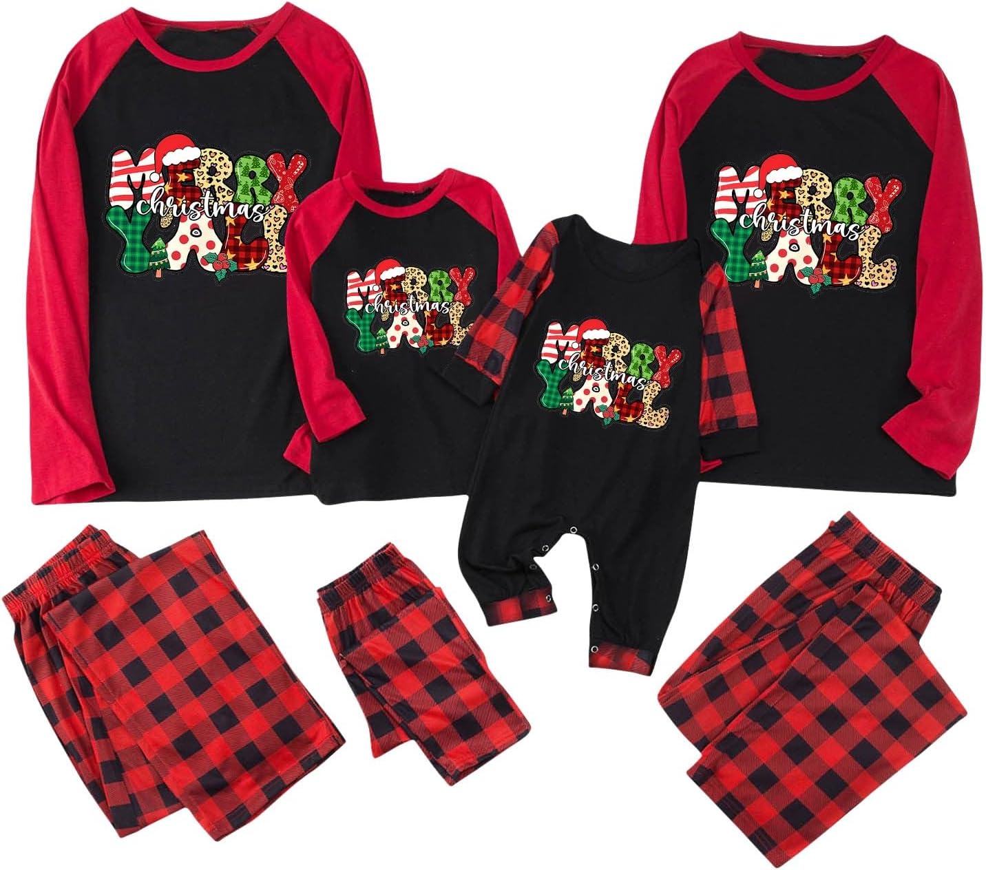 Pigiama Natalizio Famiglia Coordinato | Set Top E Pantaloni Con Motivi Festivi | Per Adulti E Bambini - Foto 9