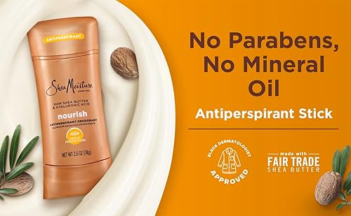 Miniatura 6 de SheaMoisture Desodorante antitranspirante en barra hidratante de manteca de karité cruda y ácido hialurónico, 2 unidades para protección contra el