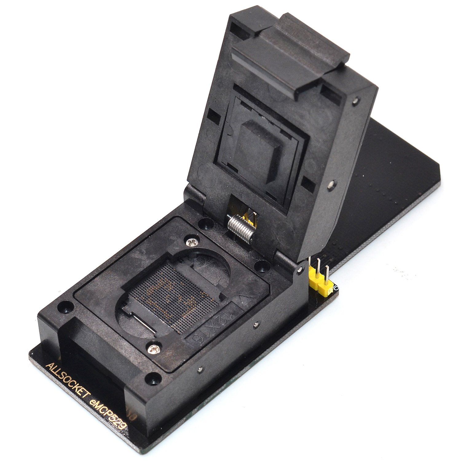 eMMC/eMCP-SD Adapter Kit BGA153/169,BGA162/186,BGA221,BGA529 Socket FBGA Flash Mobile Memory eMMC Programming Chip-Off Data Extractor Reader(Black-SD Kit)