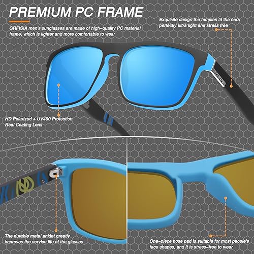 Miniatura 4 de GRFISIA Gafas de sol polarizadas para hombres y mujeres, conducción, pesca, ciclismo, golf, UV400 Protcetion