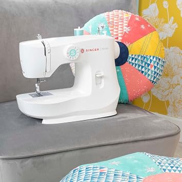 SINGER M1500 Lightweight & Portable Sewing Machine with Accessory Kit | 6 stitches deliver 57 applications, easy stitch selection, 4-step buttonhole, LED light, great for quilting, crafts & mending