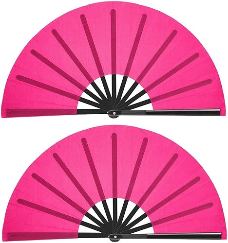 Miniatura 18 de Ventilador de mano plegable grande, ventilador de mano plegable para mujeres, abanicos de mano, ventilador de mano chino de Kung Fu Tai Chi para
