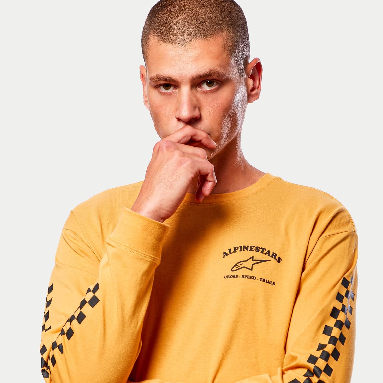 Alpinestars 1213-71840-59-M: Ls Sunday Tee Gold Md