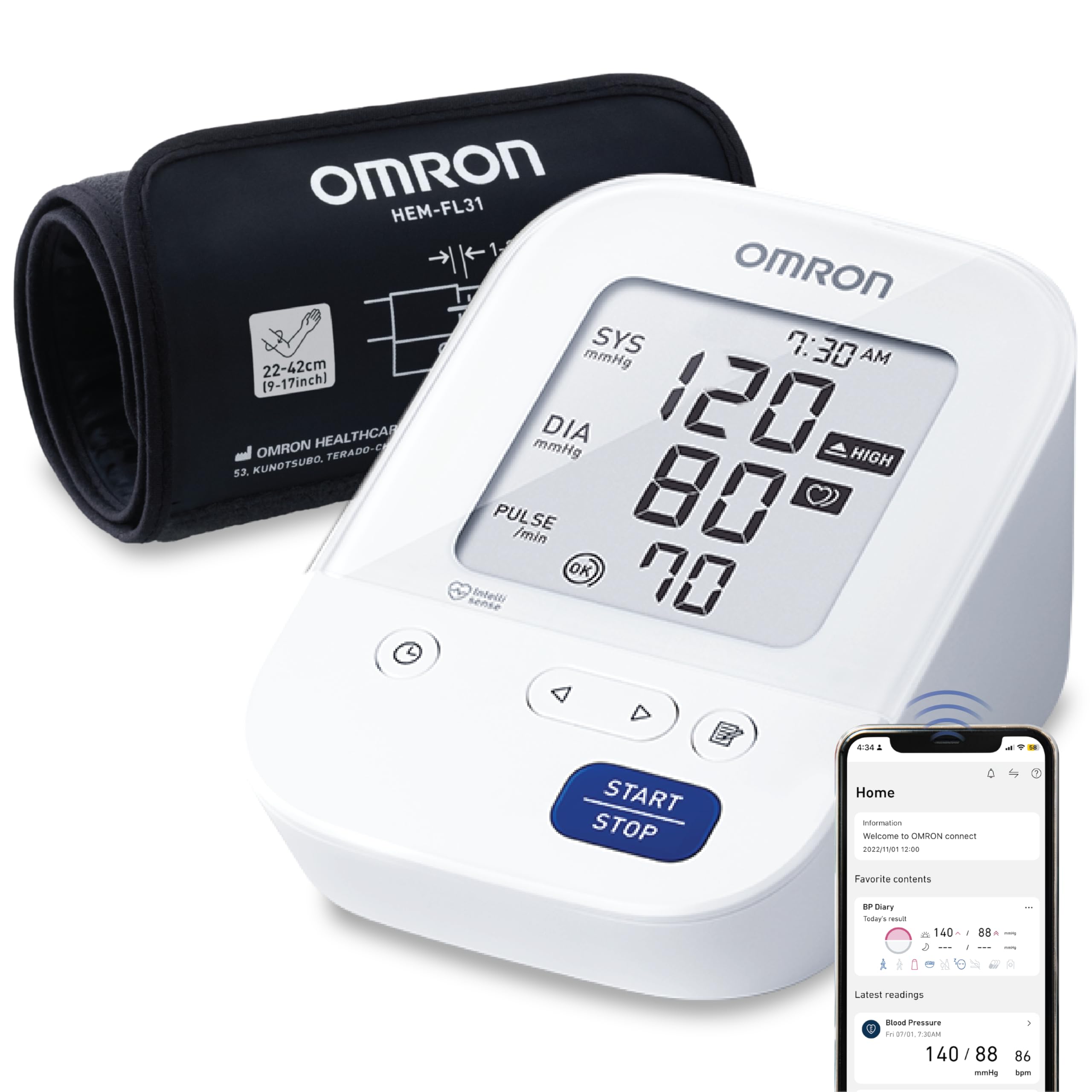 Omron HEM 7156 T Digital Blood Pressure Monitor with 360° Accuracy Intelli Wrap Cuff for All Arm Sizes Accurate Measurements and Bluetooth Connectivity-image-17