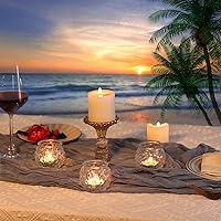 Vista 6 de DARJEN Juego de 24 portavelas votivas de vidrio transparente - Portavelas de vidrio redondos a granel para velas de té, portavelas votivos