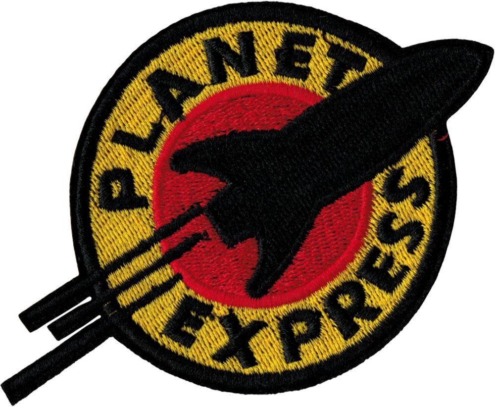 BURIUS Futurama Planet Express Iron Sew On Embroidered Patch Badge Costume Fancy DressApprox:4.4"/10.5cm x Approx: 3"/7.5cm by MNC Shop