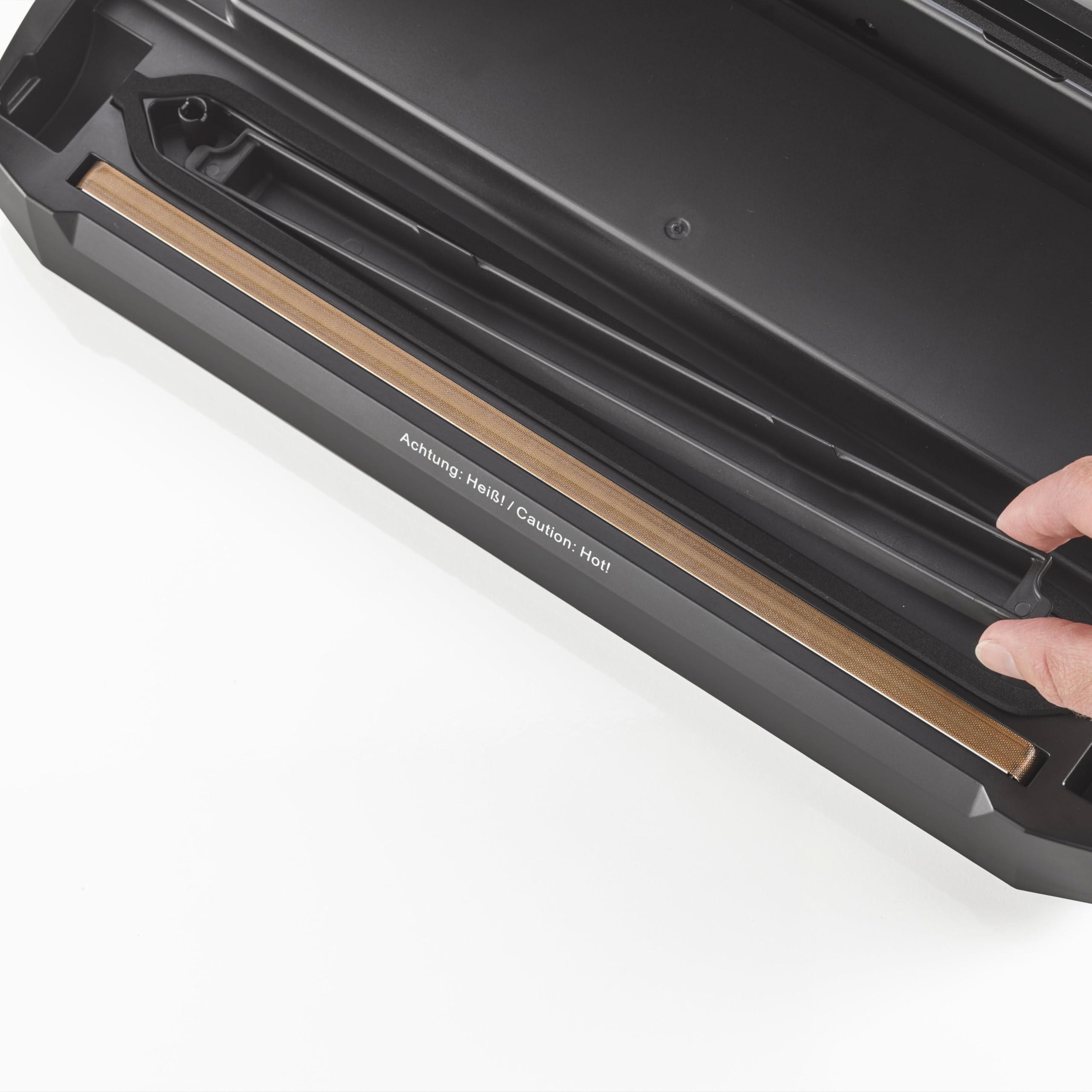 CASO VRH 490 advanced - machine sous vide alimentaire - Jusqu'à 100 cycles sans interruption possibles - Avec poignée de fermeture pratique - acier inoxydable