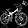 Vivi M026TGB Electric Bike 26 Electric Bike for Adults, Folding Electric Mountain Bike with 500W Motor, 48V Removable Lithium-Ion Battery, 21 Speed, 20MPH, Up to 50 Miles, Dual Shock Absorber