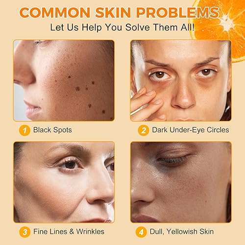 Miniatura 3 de Suero de vitamina C  Suero puro de vitamina C para la cara con ácido hialurónico, vitamina E y ácido ferúlico, suero facial antienvejecimiento para