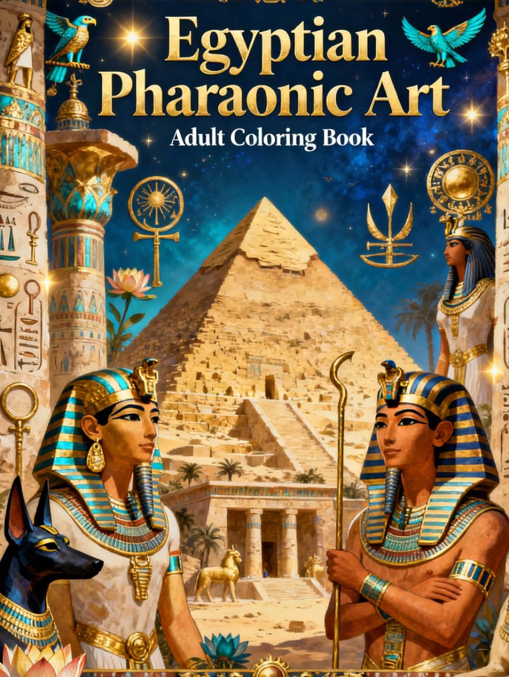 Egyptian Pharaonic Art: A Beautiful Coloring Book for Adults Inspired by Ancient Egyptian Culture and Pharaonic Symbols (Ancient Civilizations Coloring Book for Adults)