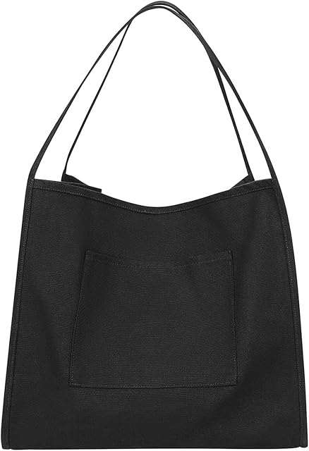 Large Capacity Canvas Tote Bags Casual Reusable Shopping Bag With Inner Pocket Strong Washable Storage Bags Shoulder Handbags Grocery Bag For Shopping Camping Travel