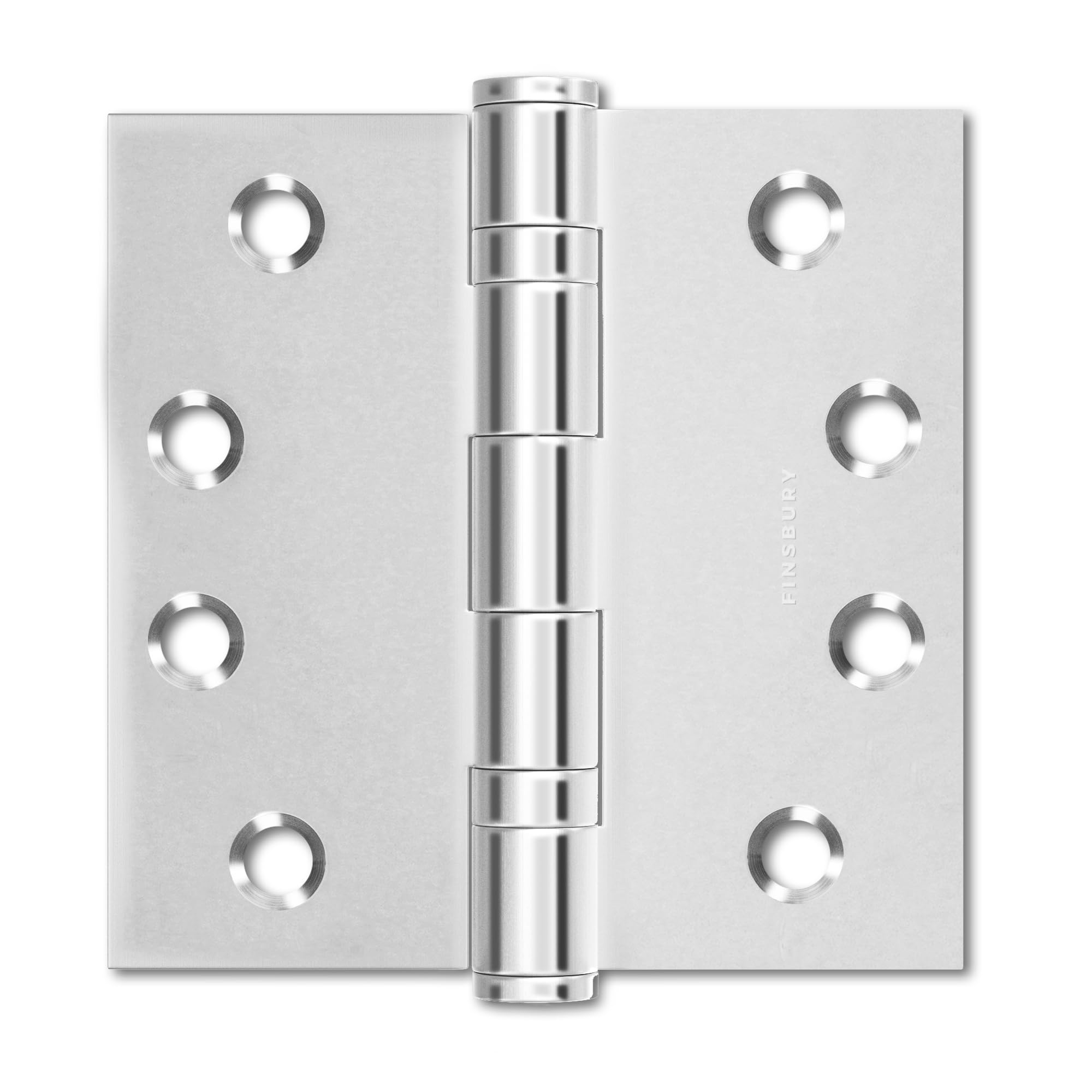 Bisagras de puerta con rodamiento de bolas, 4 x 4 pulgadas, acero sólido, pulido, juego de 2 bisagras de mortaja de grado arquitectónico