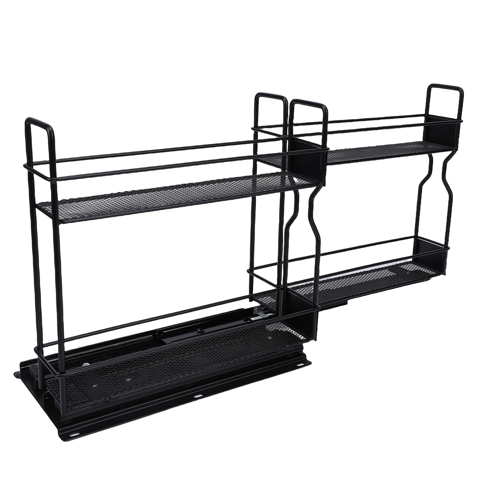 Rengue Organizador Deslizante para Condimentos, Almacenamiento de Condimentos Ajustable de Hierro, 10 X 10,6 X 5,1 Pulgadas para Uso en Despensa de Cocina