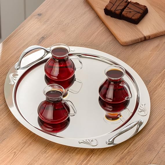 Porsima 16043 Ehl-i Keyf 6'lı Borosilikar Cam Çay Bardağı Seti 200 ml