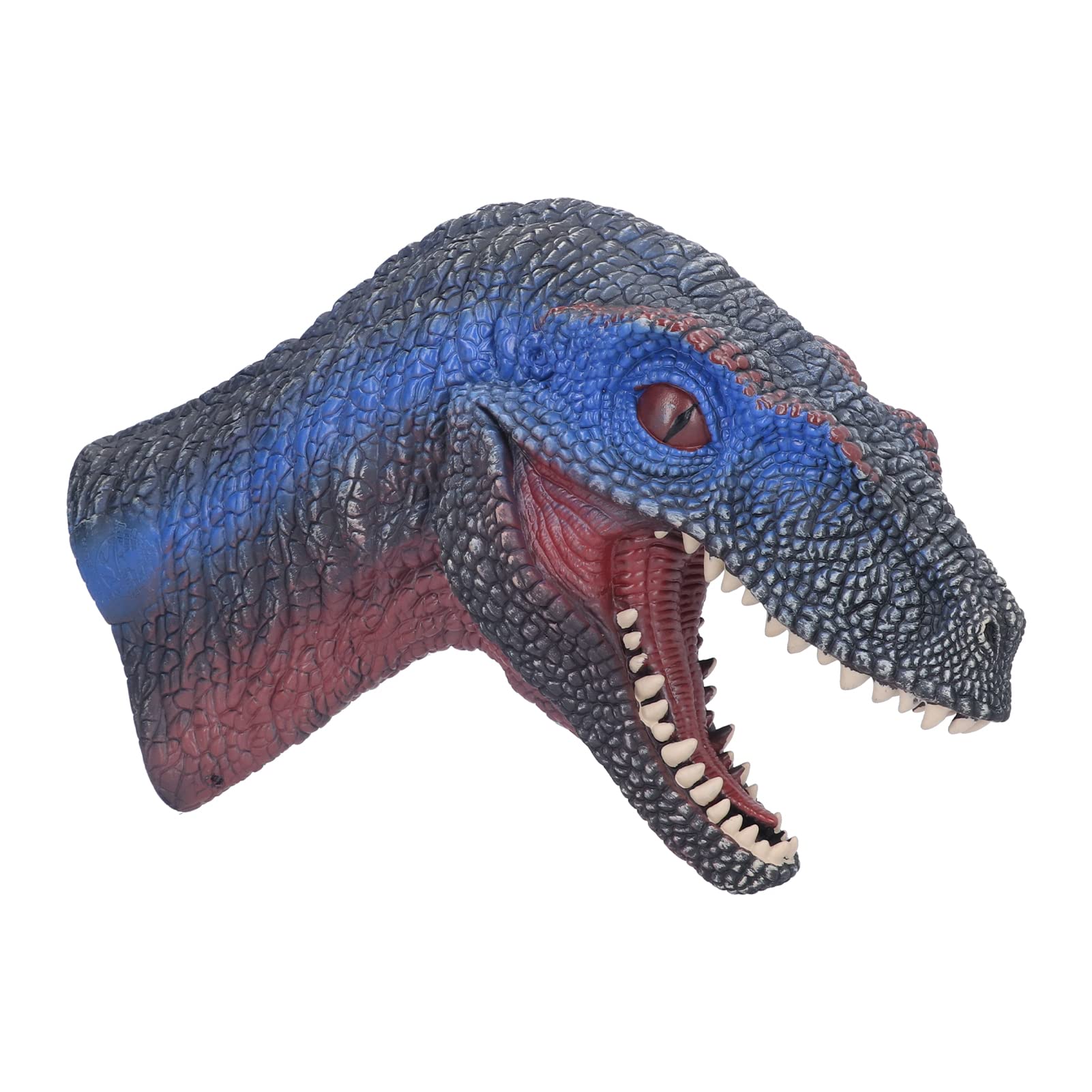Hidyliu Burattino a Mano a Forma di Dinosauro, in Morbida Gomma Atossica, Giocattolo Interattivo per Bambini, con Bocca Controllabile Tramite Dito, Dipinto a Mano.