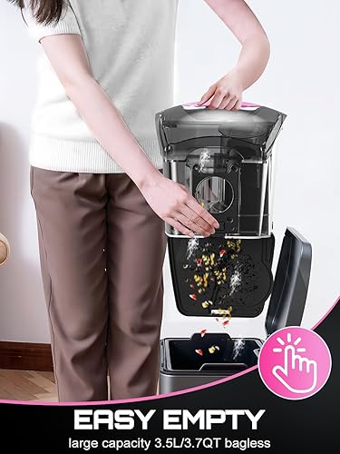 Miniatura 7 de Aspiradora de recipiente, 40 Kpa y 1600 W Cyclon Power sin bolsa, aspiradora para el hogar, taza de polvo grande de 3.7 cuartos de galón, aspiradora