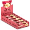 Vieve Protein Bars - Strawberry Blondie Flavour - High Protein 15g - High Fibre, 1.8g Sugar, Gluten Free Snacks for Snacking & Post-Workout Nutrition - Real Strawberry Pieces - 12-Pack Box
