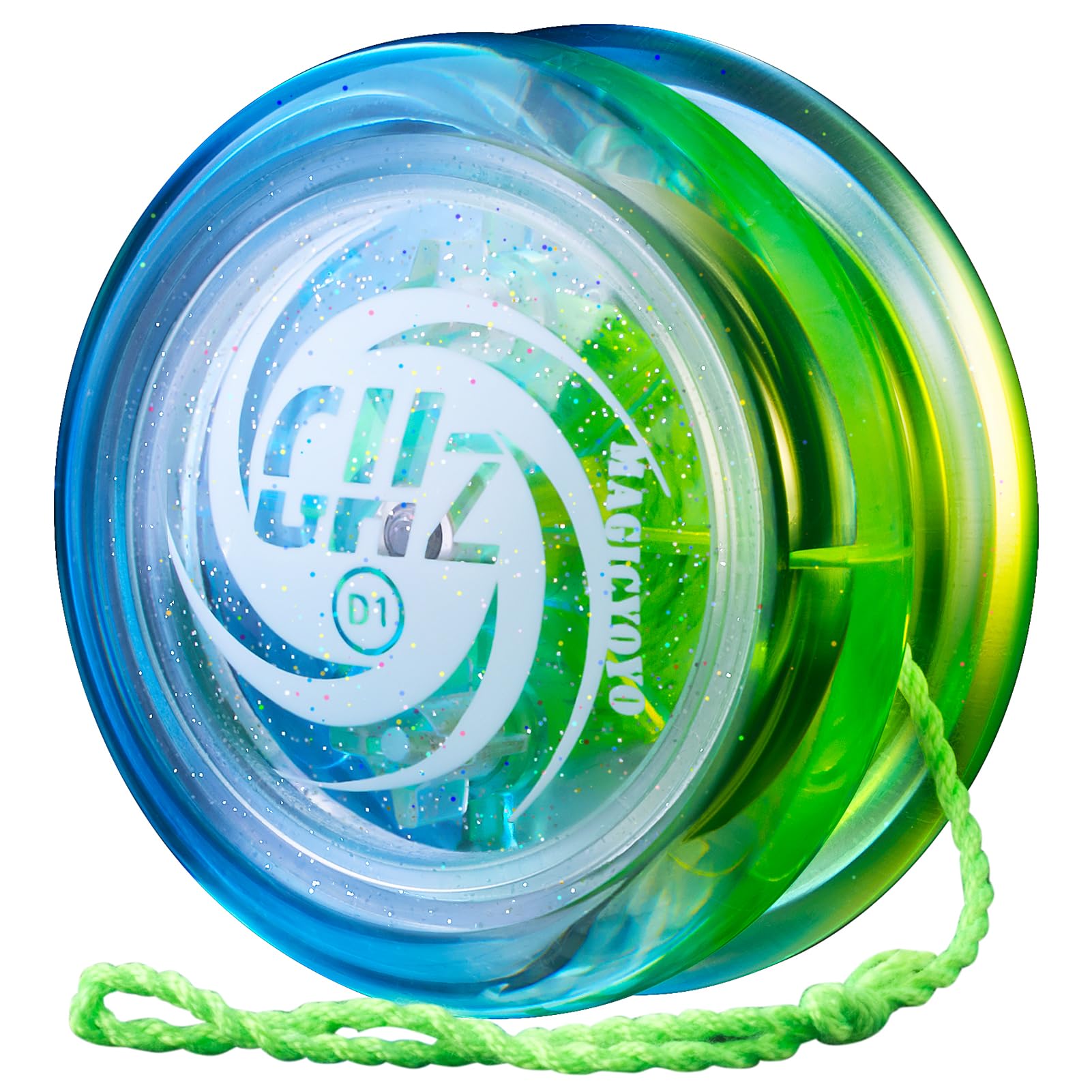 Yo-yo MAGICYOYO D1 GHZ - Yo-yo Réactif Lumineux Pour Débutants, 2A Looping - Bleu Brillant Dans Le Noir